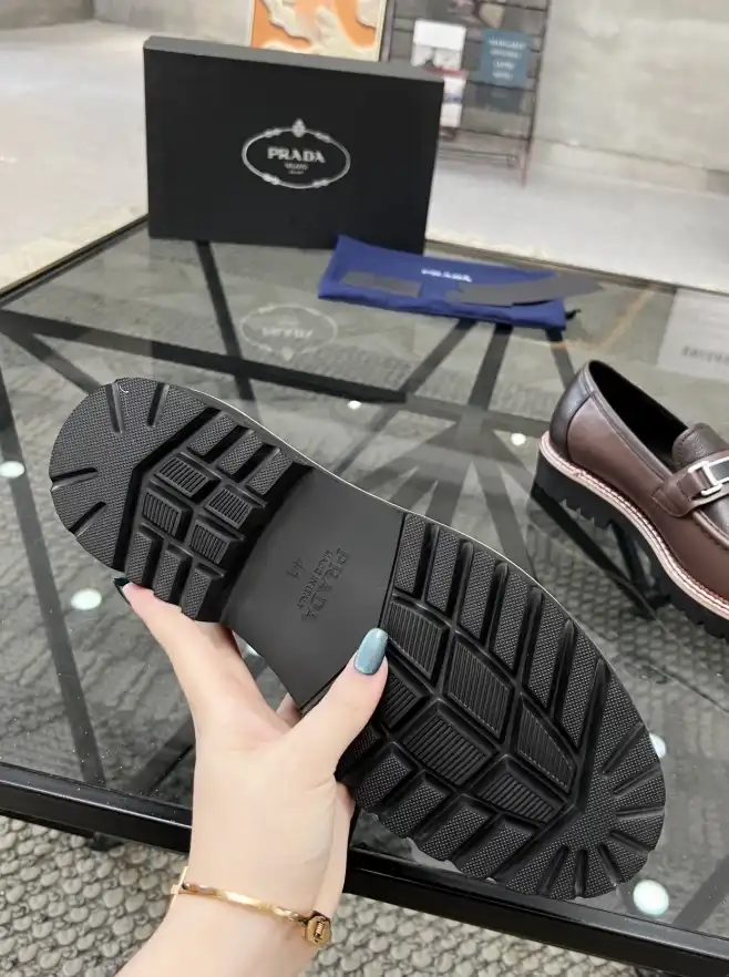 hype Prada Leather Shoes