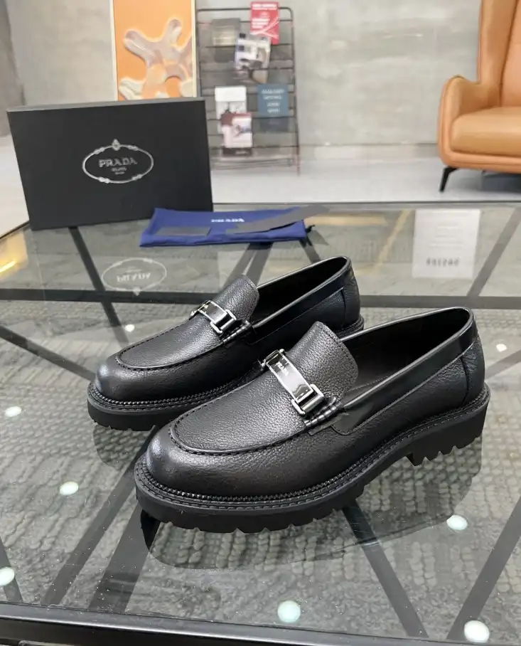 hype Prada Leather Shoes