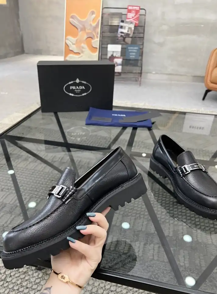 hype Prada Leather Shoes