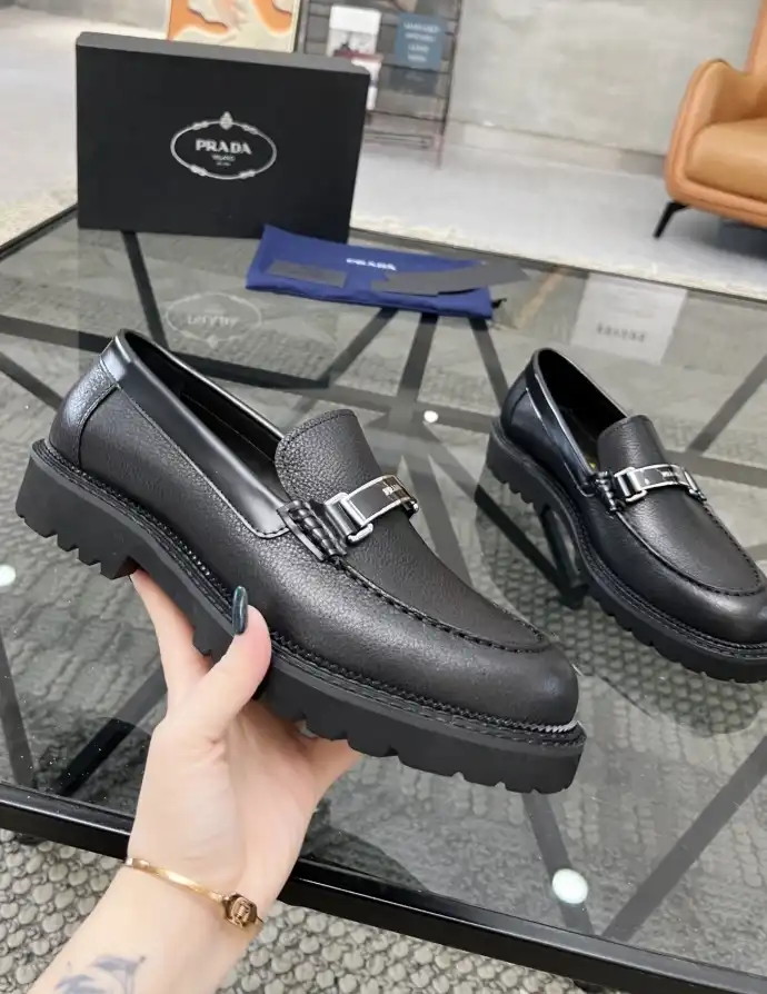 hype Prada Leather Shoes