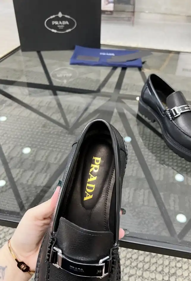 hype Prada Leather Shoes