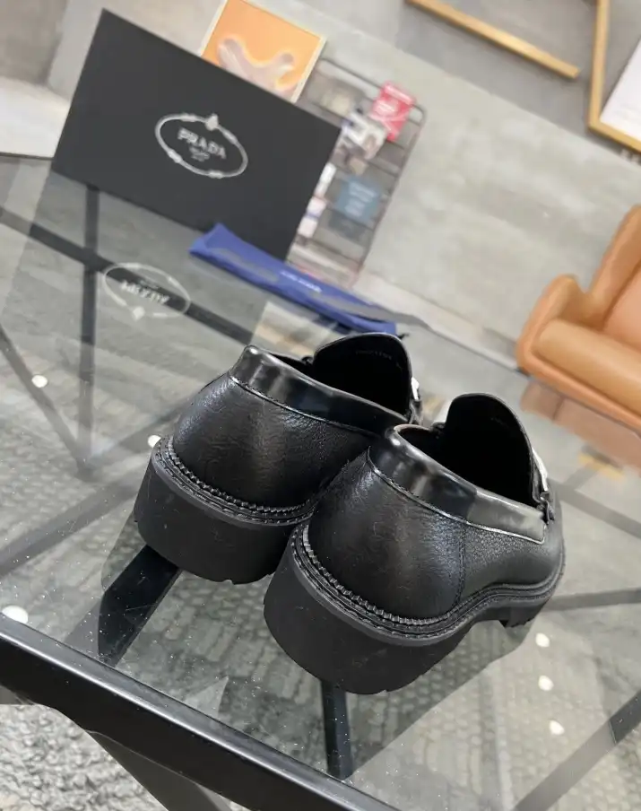 hype Prada Leather Shoes