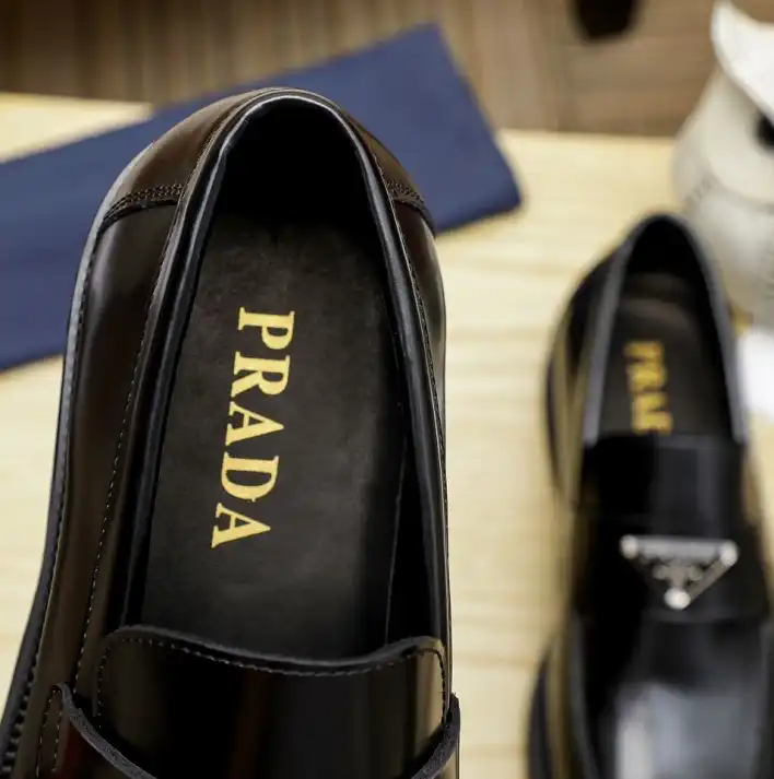 hype Prada Leather Shoes