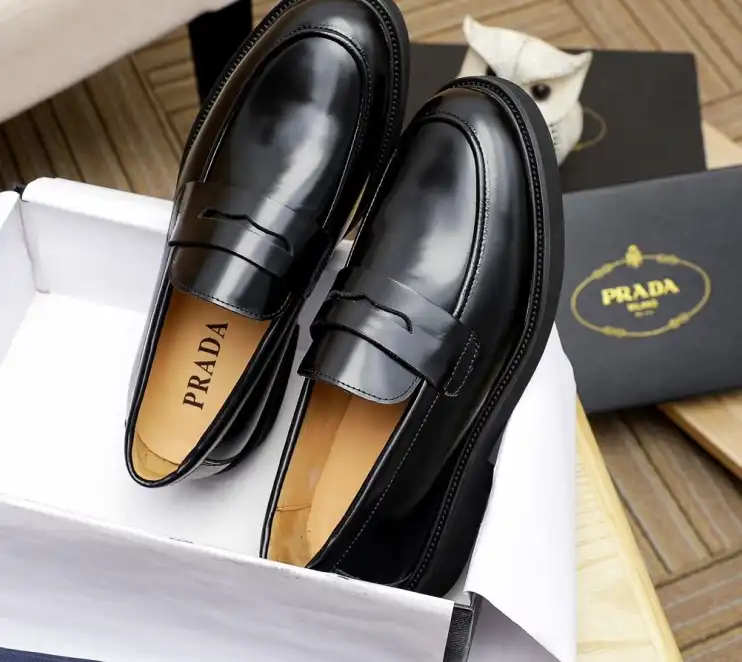 hype Prada Leather Shoes