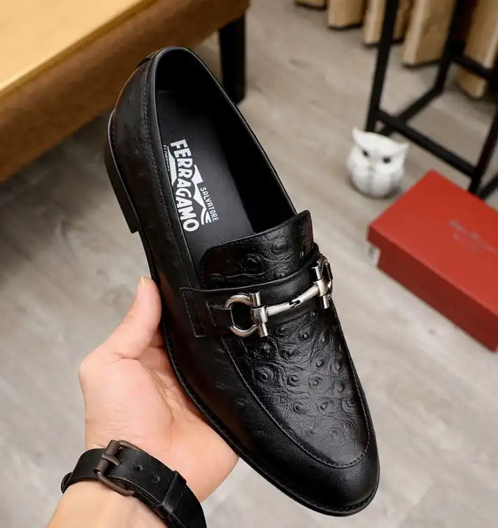 hype Ferragamo Leather Shoes