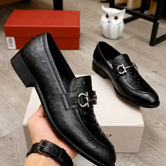 hype Ferragamo Leather Shoes