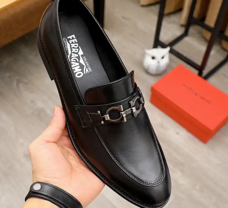 hype Ferragamo Leather Shoes