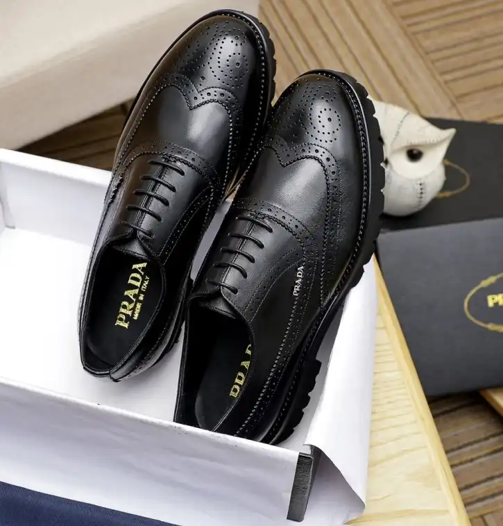 hype Prada Leather Shoes