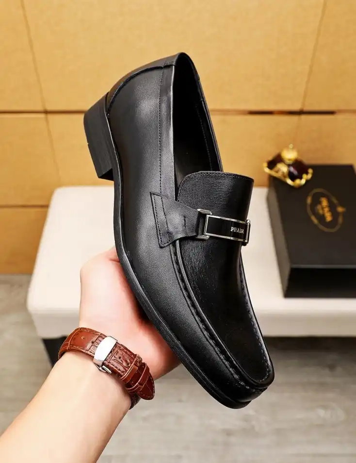 hype Prada Leather Shoes