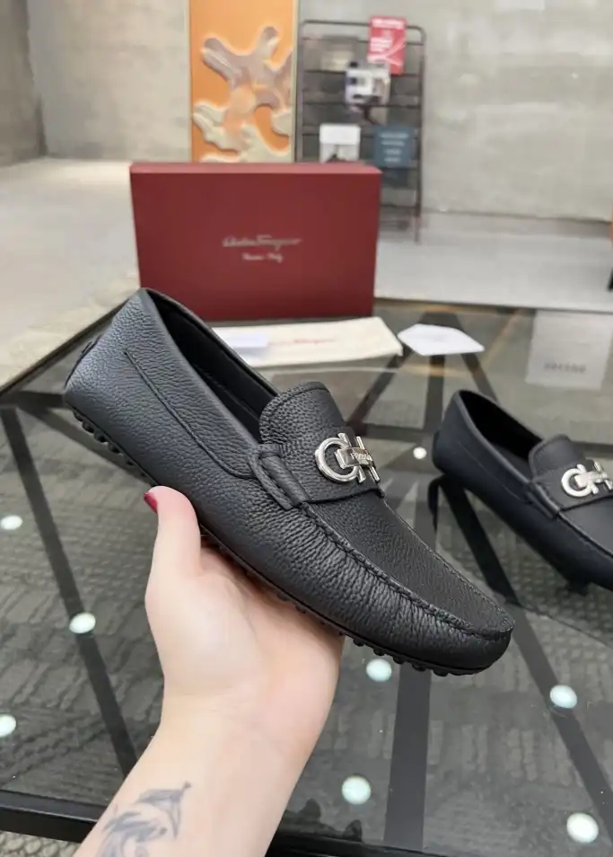 hype Ferragamo Leather Shoes