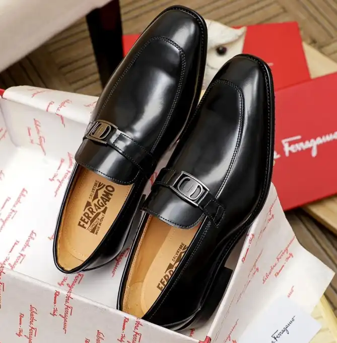 hype Ferragamo Leather Shoes