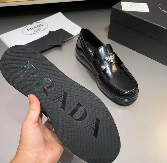 hype Prada Leather Shoes