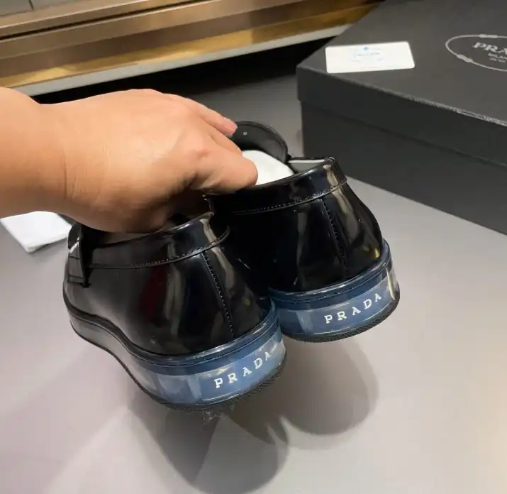 hype Prada Leather Shoes