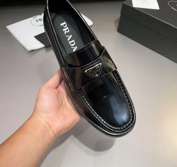 hype Prada Leather Shoes