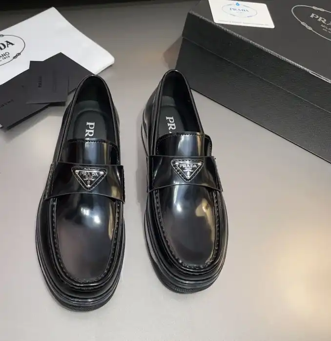 hype Prada Leather Shoes