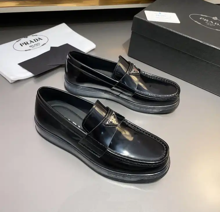 hype Prada Leather Shoes