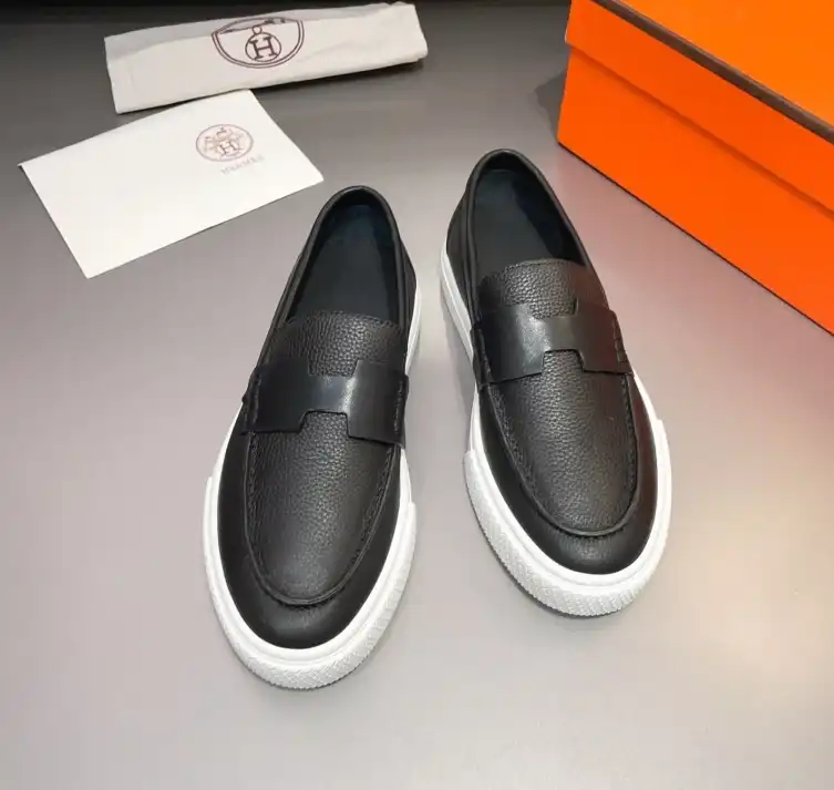 hype Hermes Leather Shoes