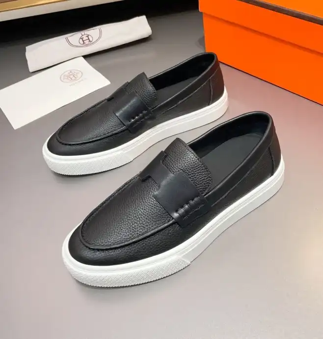 hype Hermes Leather Shoes