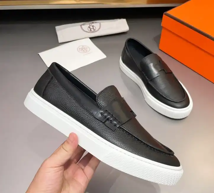 hype Hermes Leather Shoes