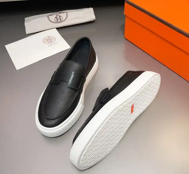 hype Hermes Leather Shoes