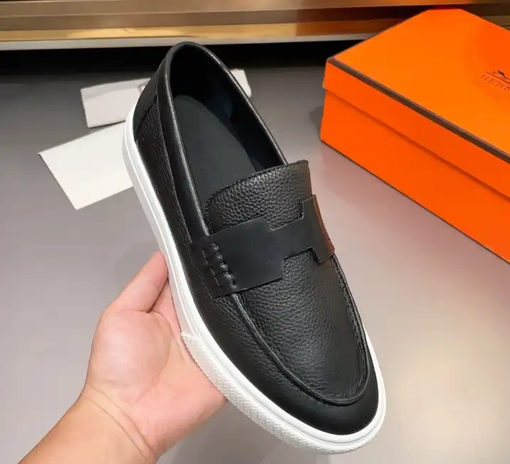 hype Hermes Leather Shoes