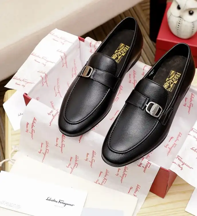 hype Ferragamo Leather Shoes