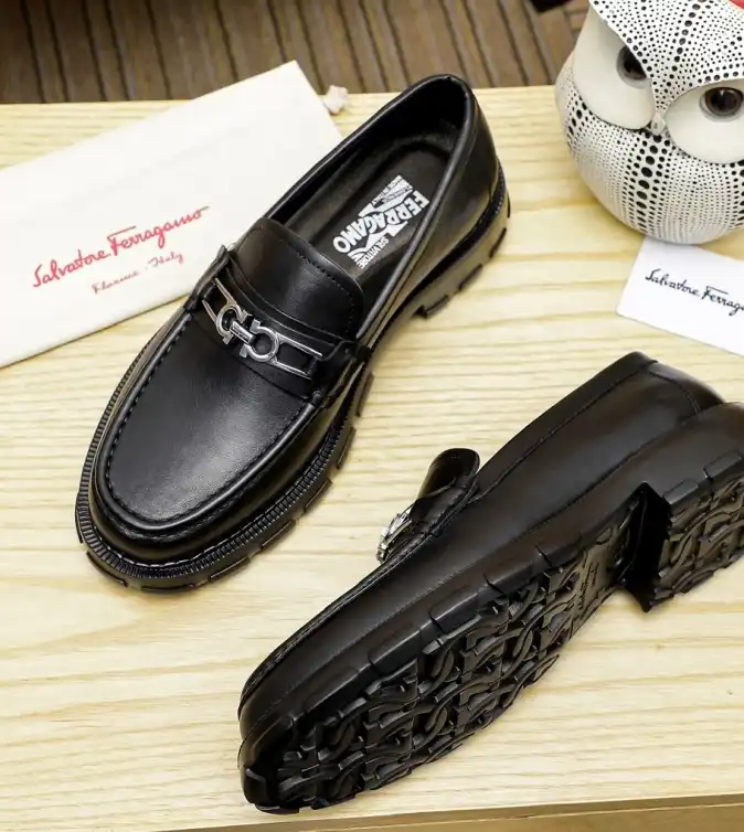 hype Ferragamo Leather Shoes