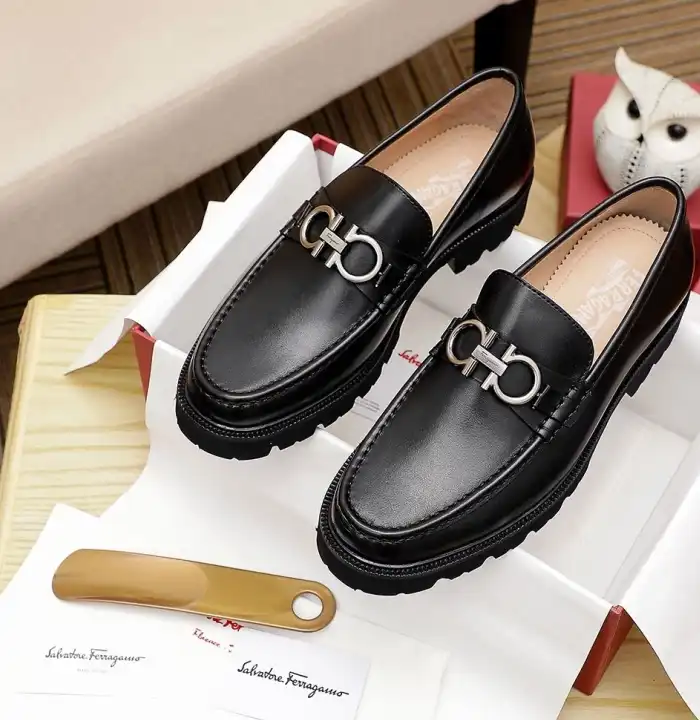 hype Ferragamo Leather Shoes