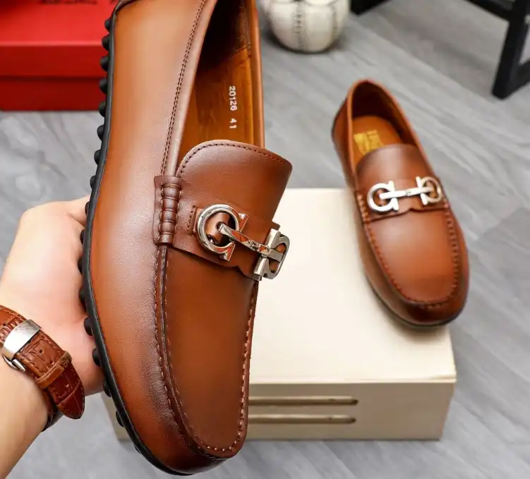 hype Ferragamo Leather Shoes