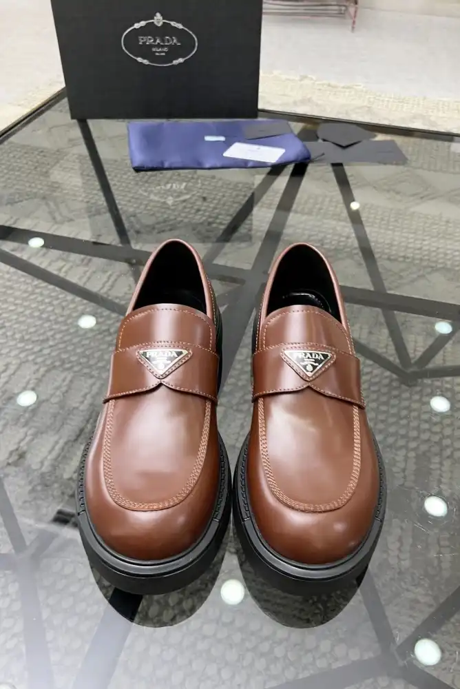 hype Prada Leather Shoes