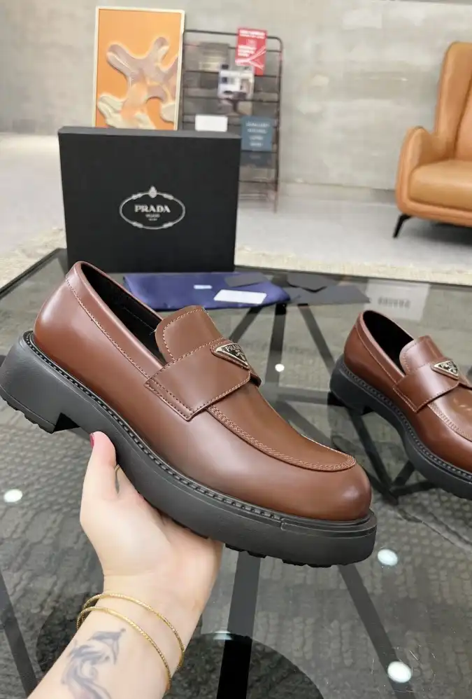 hype Prada Leather Shoes