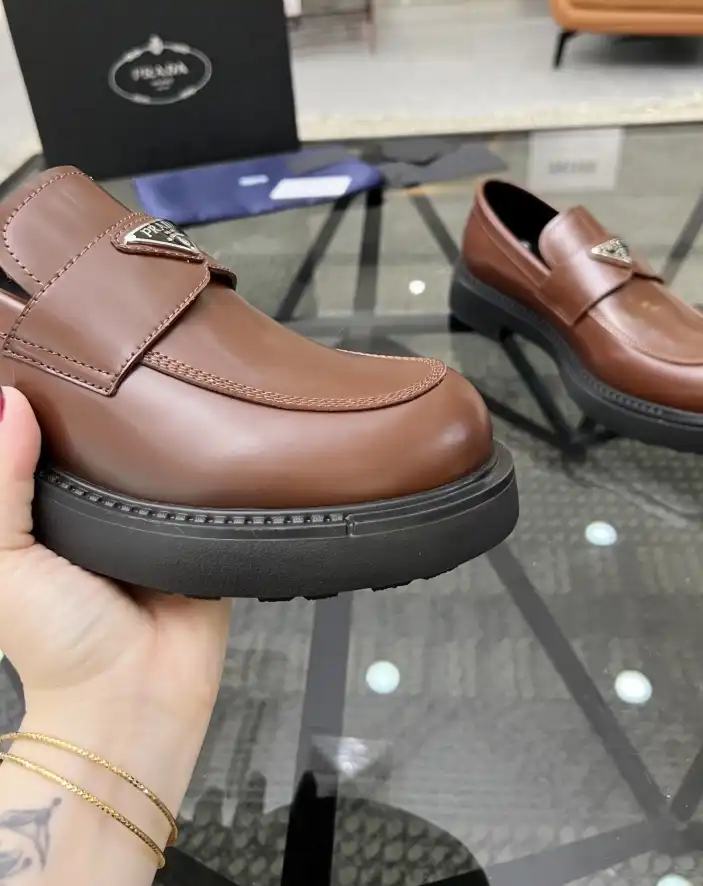 hype Prada Leather Shoes