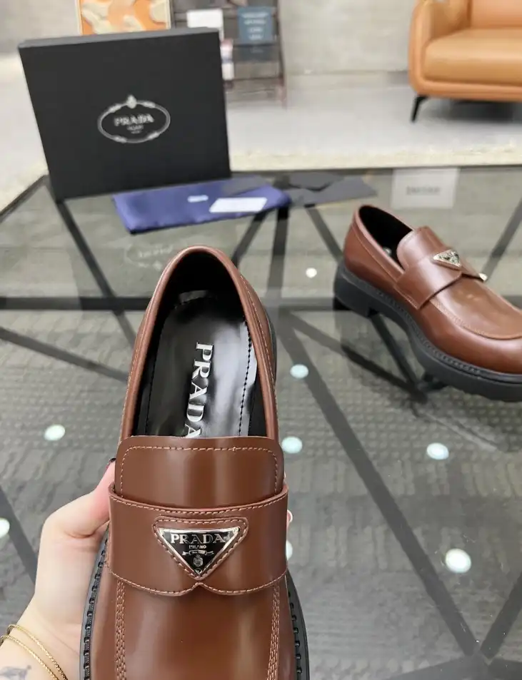 hype Prada Leather Shoes