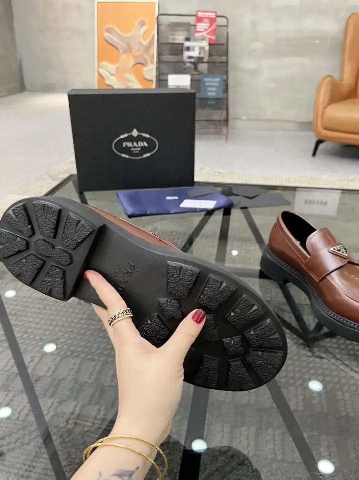 hype Prada Leather Shoes