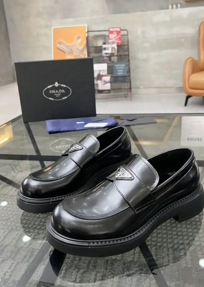 hype Prada Leather Shoes