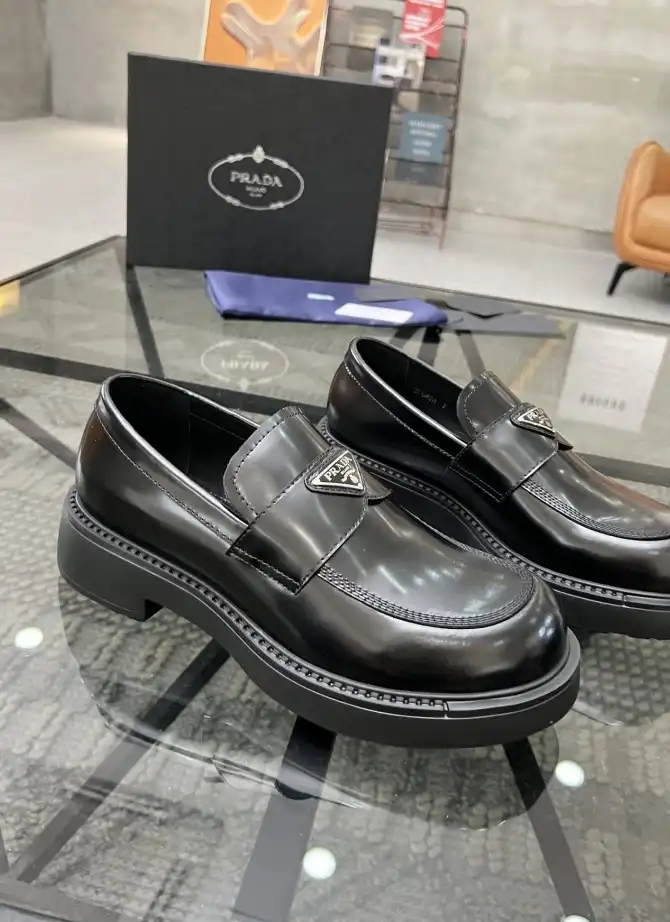 hype Prada Leather Shoes