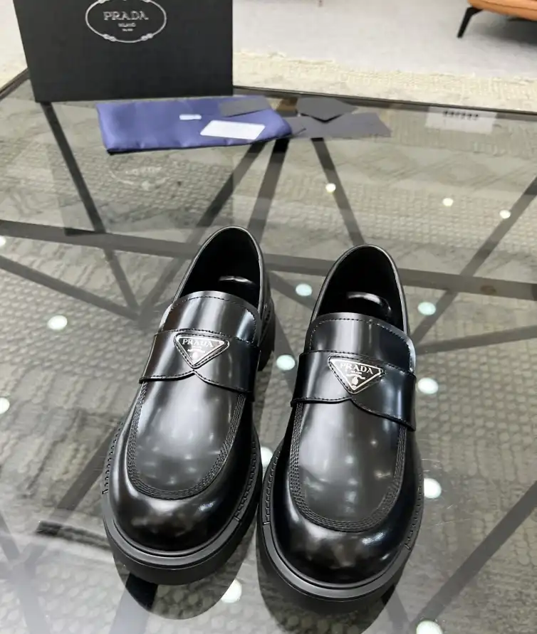 hype Prada Leather Shoes