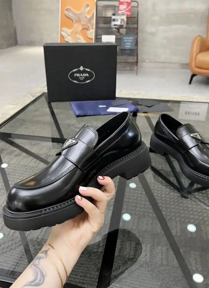 hype Prada Leather Shoes