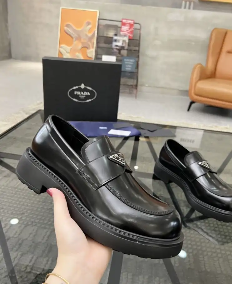 hype Prada Leather Shoes