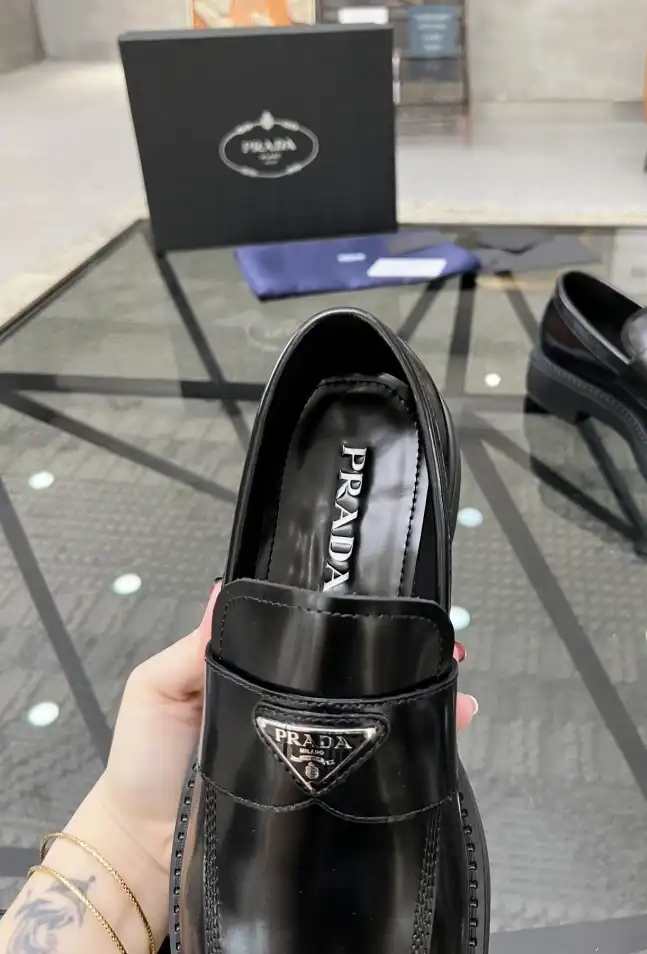 hype Prada Leather Shoes