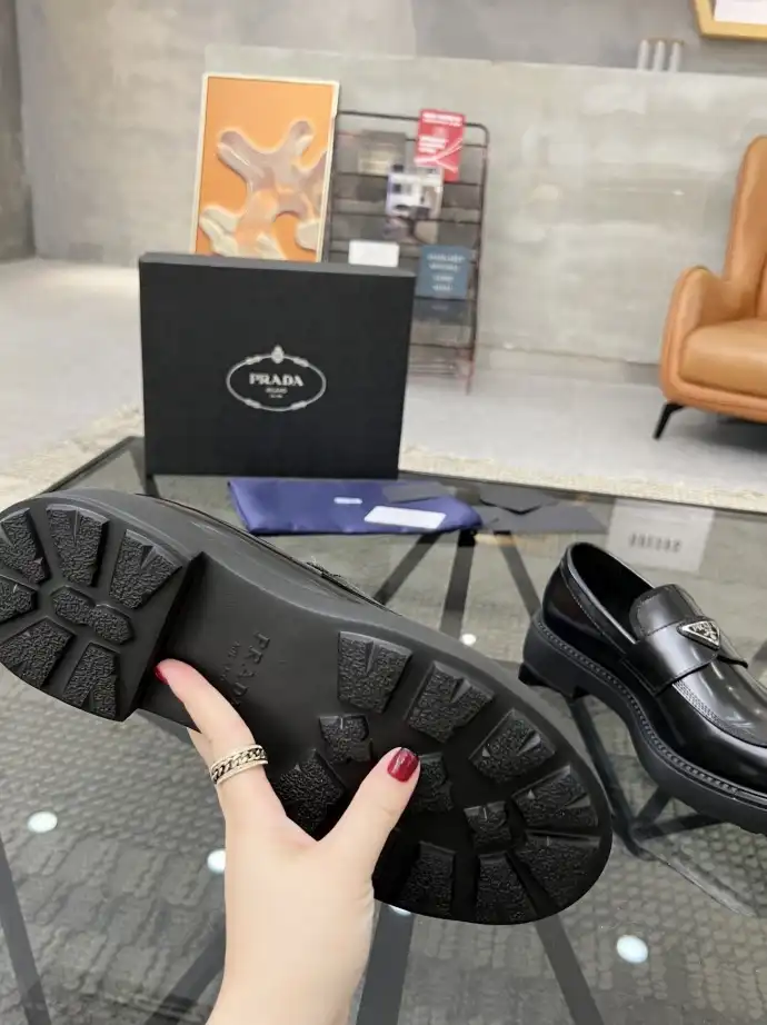 hype Prada Leather Shoes