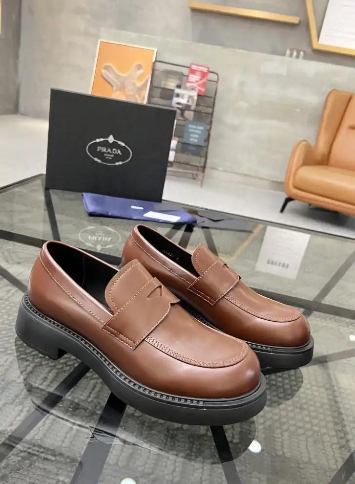 hype Prada Leather Shoes