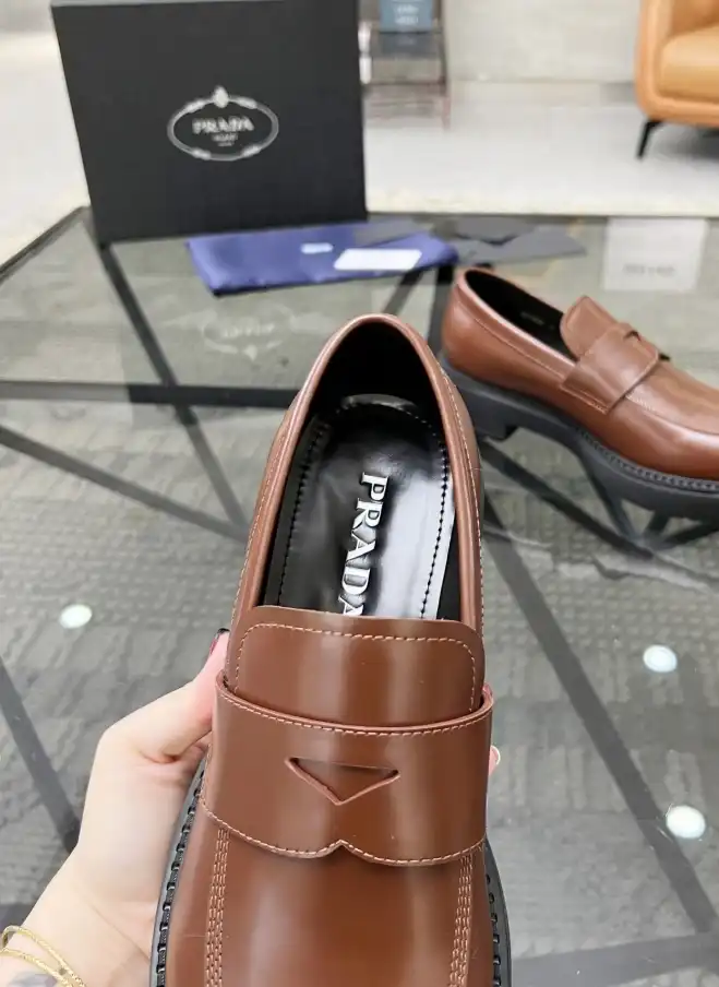 hype Prada Leather Shoes