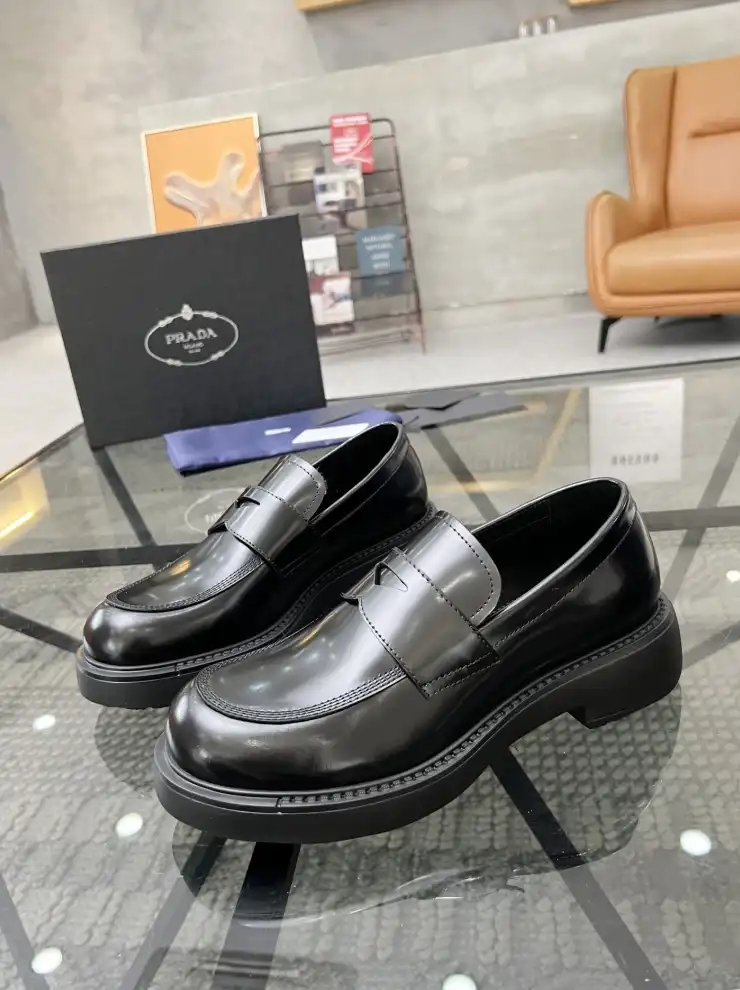 hype Prada Leather Shoes