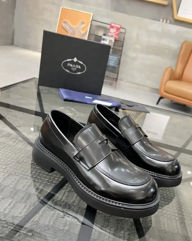 hype Prada Leather Shoes