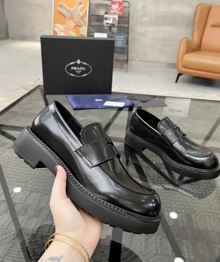 hype Prada Leather Shoes