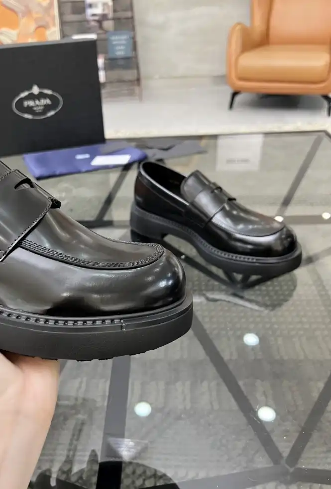 hype Prada Leather Shoes