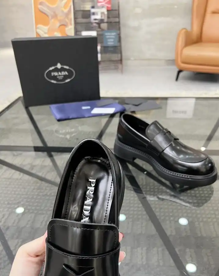 hype Prada Leather Shoes