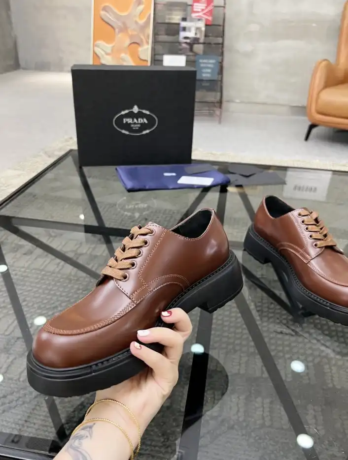 hype Prada Leather Shoes