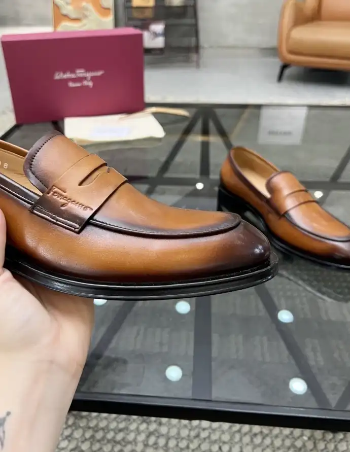 hype Ferragamo Leather Shoes